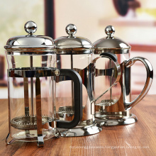 High Quality Silver Stainless Steel Custom French Press All Coffee Press Maker